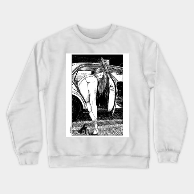 asc 322 - Le stiletto égaré (I hope that her BWM will not turn into a pumpkin at midnight) Crewneck Sweatshirt by apolloniasaintclair